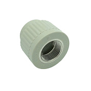 Муфта комбинированная под ключ 63 х 2" (ВР) ПП (PP-R100) серая HEISSKRAFT